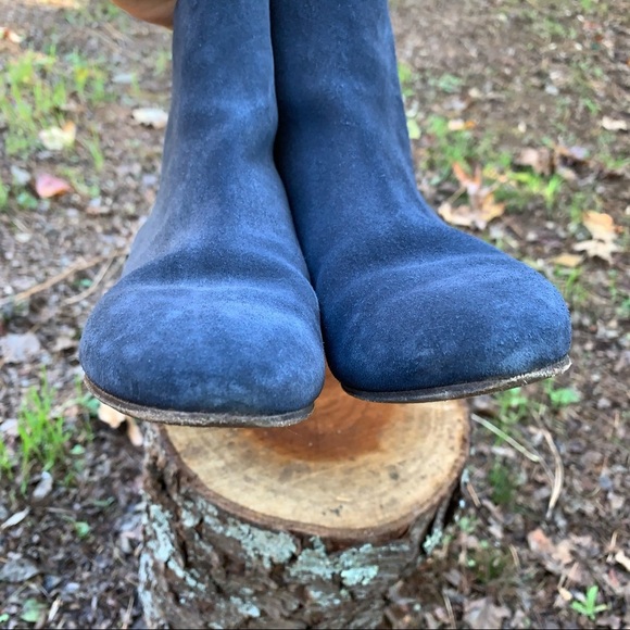 Chloe Double-Buckle Blue Suede Ankle Boots 36 - Picture 4 of 16